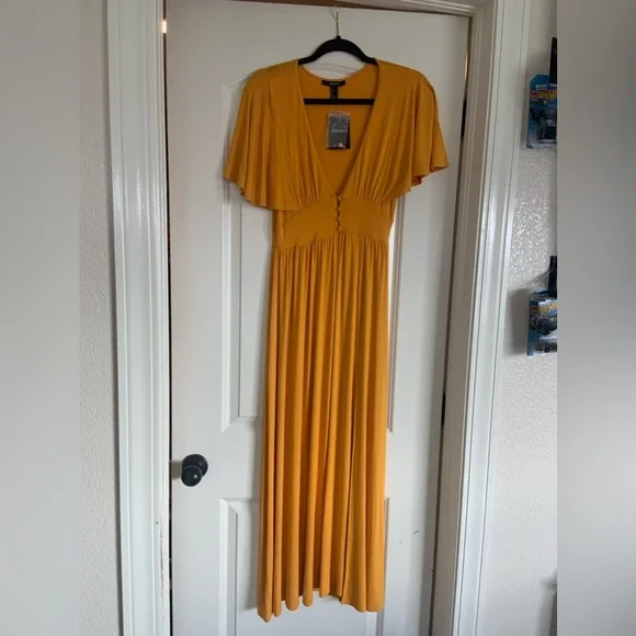 Forever 21 | Dresses | Forever 2 Mustard Yellow Maxi Dress | Poshmark